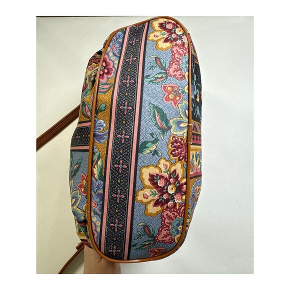 Richmark Vintage Floral Patchwork Crossbody Purse Made in USA Denim Retro Granny - Picture 3 of 13